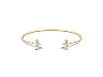 Diamonds and 18 carats gold Girl Double bangle