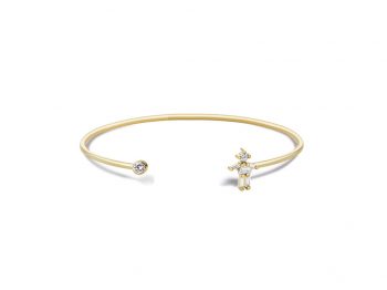Diamonds and 18 carats gold Girl Single bangle