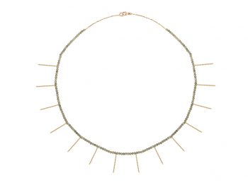 Chakra Necklace with gold fringe