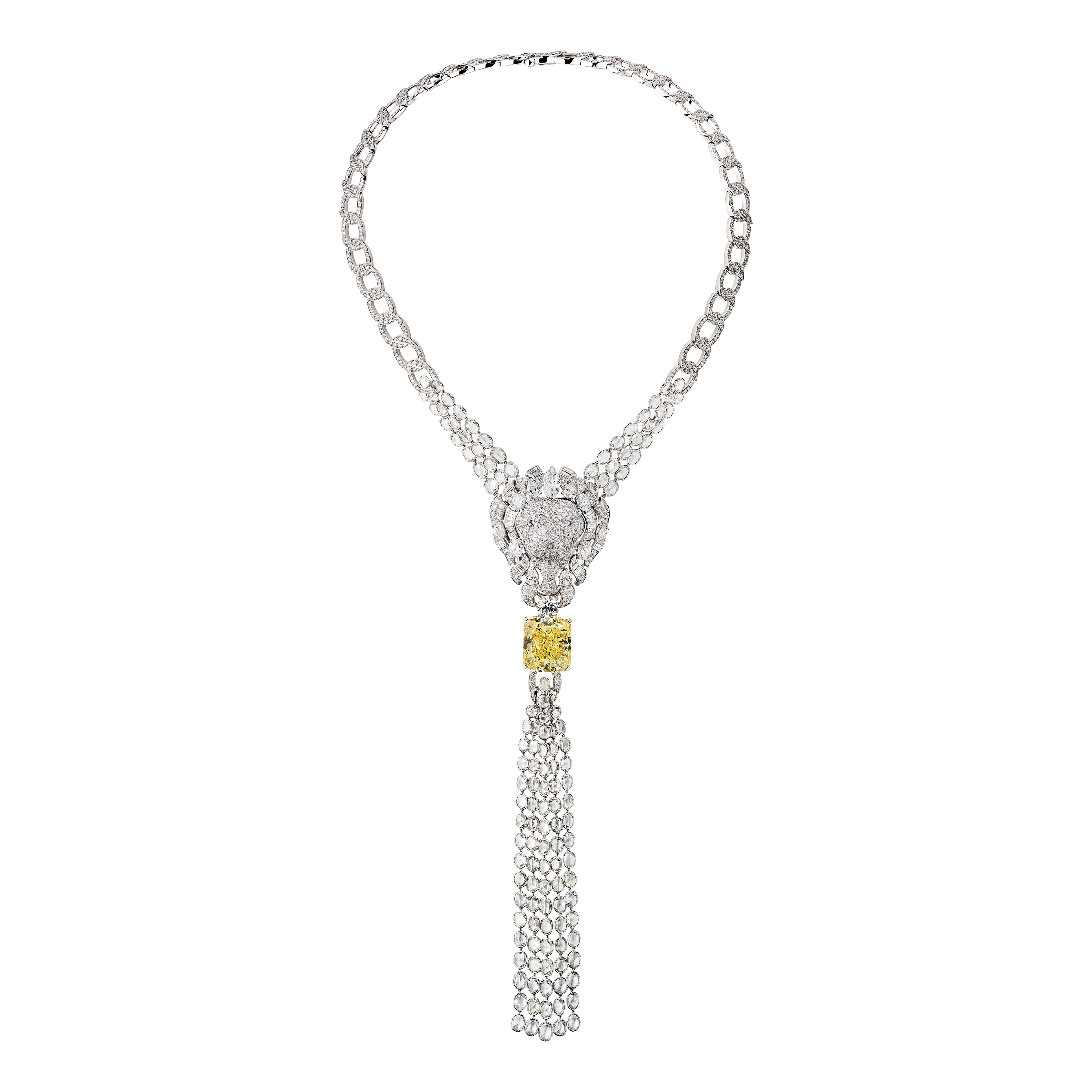 Chanel “Legendary” necklace mounted on white and yellow gold set with 1’200 diamonds from “L’Esprit du Lion” collection