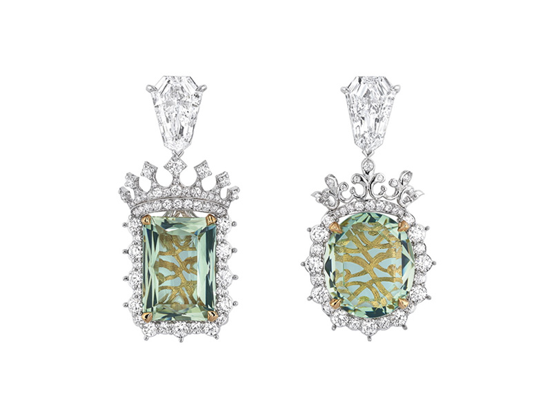 Dior à Versailles "Cachette Béryl Vert" earrings