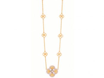 Blossom gold filigree diamond sautoir