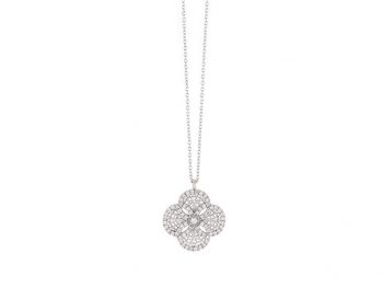 Blossom small filigree diamond necklace