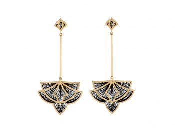 Couture yellow gold filigree earrings