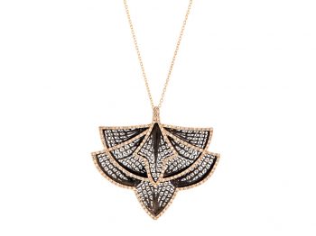 Couture yellow gold filigree diamond necklace