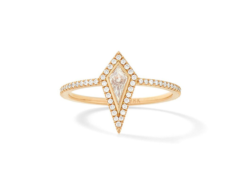 Eva Fehren The Ezzat ring mounted on rose gold with white diamonds