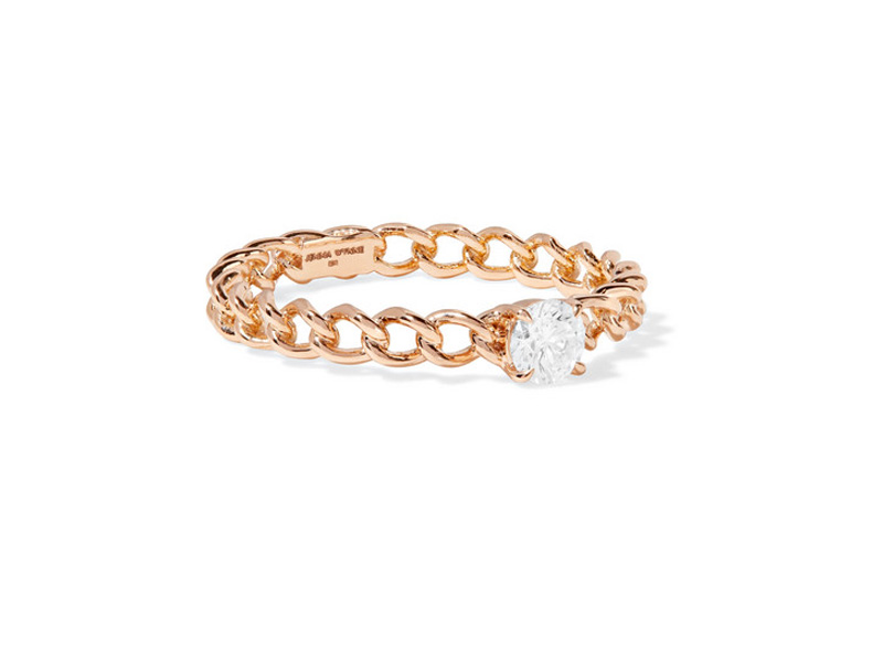 Jemma Wynne - Ring mounted on rose gold with diamond