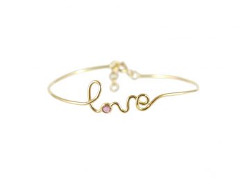 Love yellow gold ruby bracelet