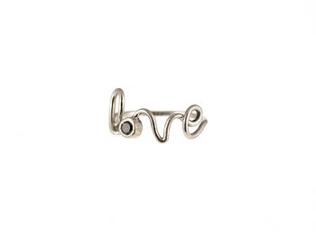 Love white gold ring