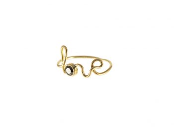Love yellow gold ring