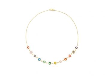 Multi-Colored Enamel Necklace