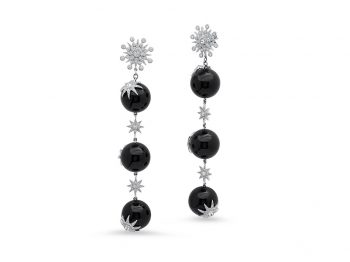 Star Ball Long Earrings