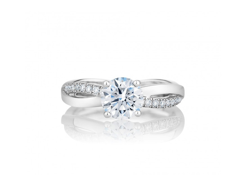 de Beers Jewellers Platinum My First de Beers Infinity Solitaire Diamond Ring