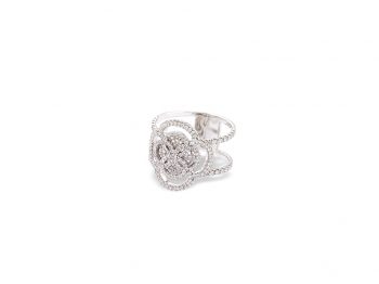Blossom gold filigree double band ring