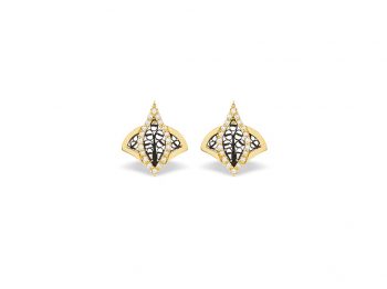 Couture yellow gold filigree studs