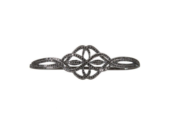 Gaydamak diamond hand bracelet - Metallic