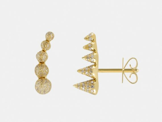 Noor Fares - Five Cone Stud Earrings - Geometry 101 Collection