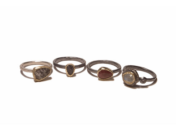 Rusty Thought Adore Handmade Gem Rings