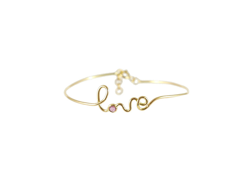 By Elia Love bracelet on 18ct yellow gold with ruby