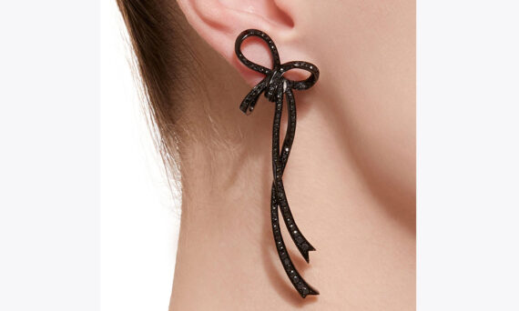 Colette Jewelry Black Diamond Bow earring