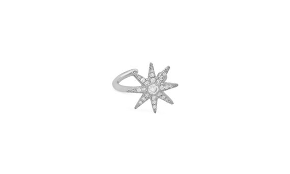 Colette Jewelry Twinkle Earcuff mounted on white gold with diamonds