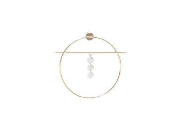 Fibule three diamonds earrings