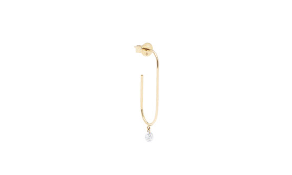 Persée Paris Géométrique earrings mounted on yellow gold with diamond