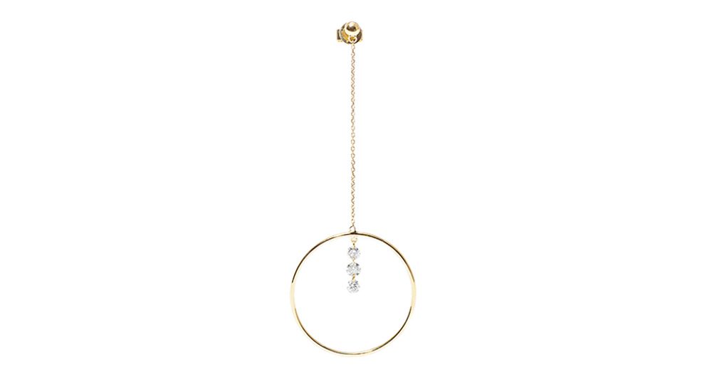 Pendule three diamonds earrings