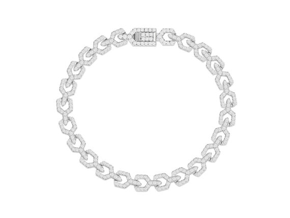 APM Monaco - Silver chain bracelet from the Art Deco collection