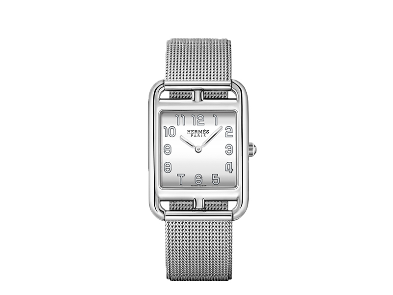 Hermes - Cape Cod Watch made with steal and a steal polish Milanese bracelet