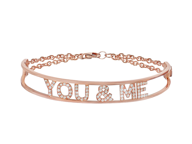 Spallanzani - Only You, You and Me bracelet, sapphires set in rose gold