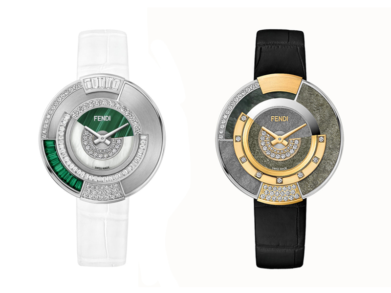 Fendi - Policromia collection watches with diamonds and genuine stones