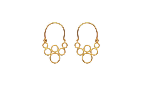 Christina Soubli Tiny hoop earrings 18ct yellow gold to shop marketplace