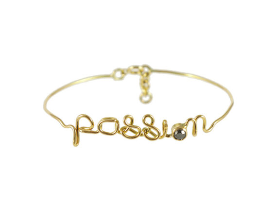 By Elia - Passion bracelet with black diamond set in yellow gold