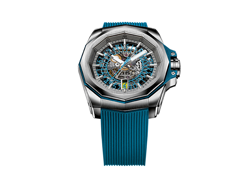 Corum - Admiral 45 Skeleton in turquoise color