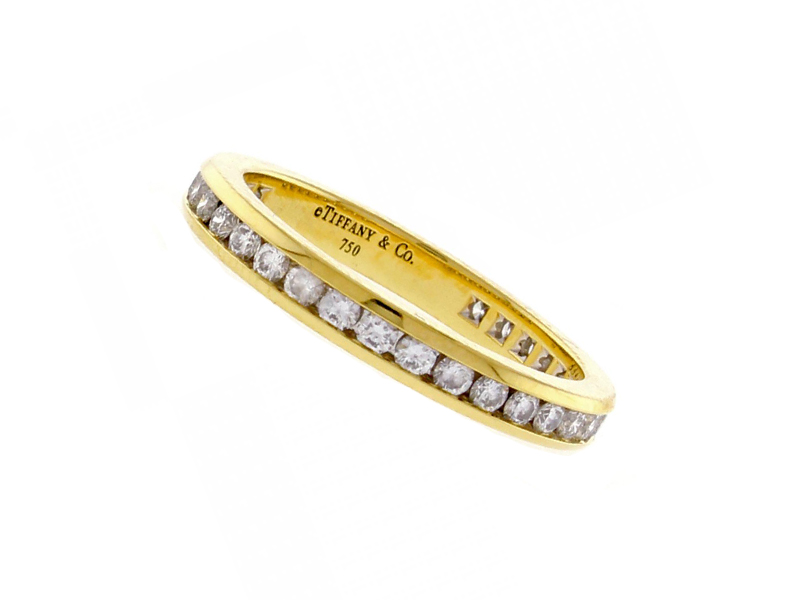 Tiffany & Co. - Ring mounted on yellow gold set with diamonds