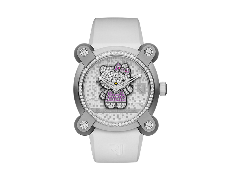 RJ Watches-Hello Kitty set with diamonds and pink sapphires