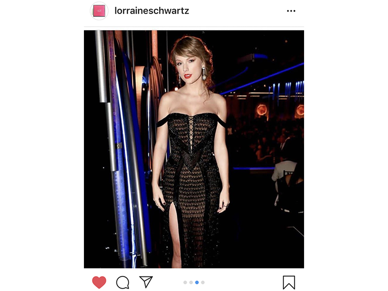 Lorraine Schwartz - Taylor Swift wore 75 carats of Lorraine Schwartz emerald cut diamond and a black jade earrings. Golden Globes 2019