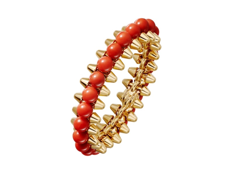 Cartier - Clash bracelet XL model mounted on yellow gold and coral
