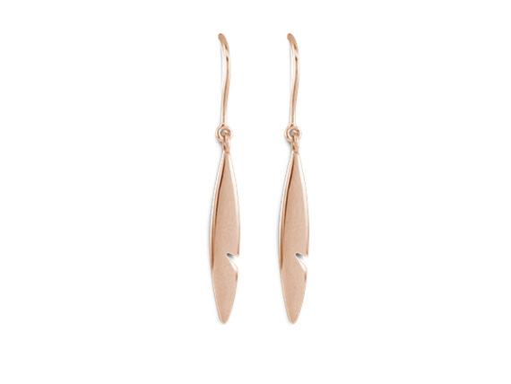 Amazonia earrings mounted on rose gold