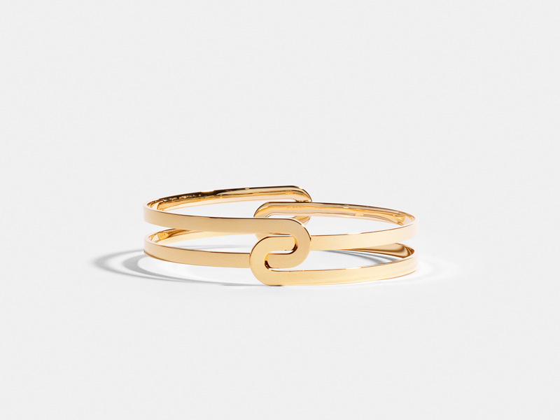 JEM - Etreintes bracelet mounted on Fairmined yellow gold