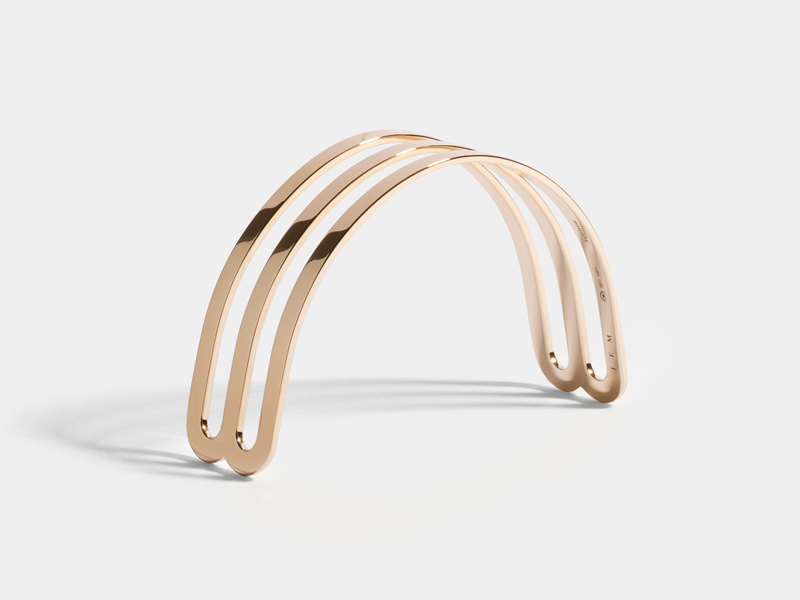 JEM - Half bracelet Etreintes mounted on Fairmined rose gold