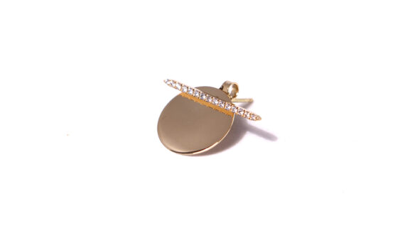 Les Rêveries d'Eve Urban tribe white diamonds earrings 18ct yellow gold