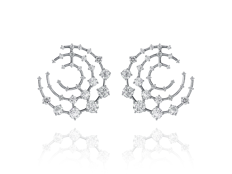 Fernando Jorge - High Brilliant Galaxy earrings on white gold set with diamonds