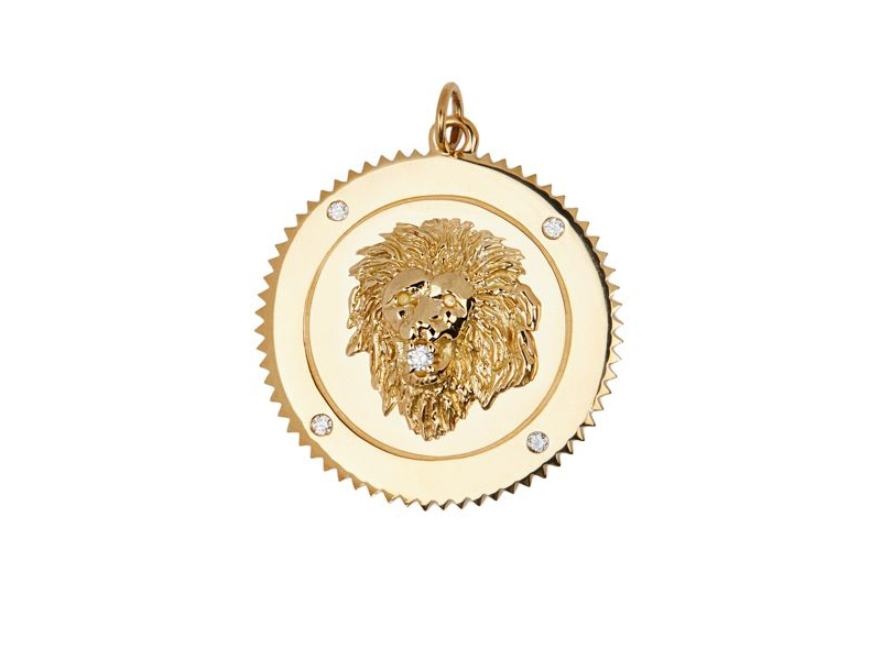 Foundrae - Grand médaillon, le lion symbolise la force, la dignité, la passion et la confiance en soi