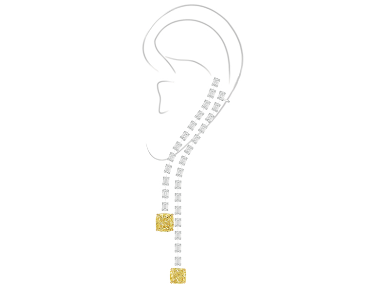 Messika - Mono Cushion Lasso earring