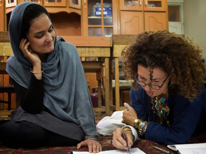 Saeeda and Pippa working together in Kabul