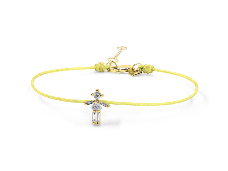 Little Ones Paris - Bracelet Fil Petite Fille en or jaune et diamants