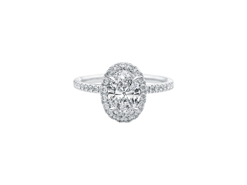 Harry Winston - The One, Oval-Shaped Diamond Micropavé Engagement Ring