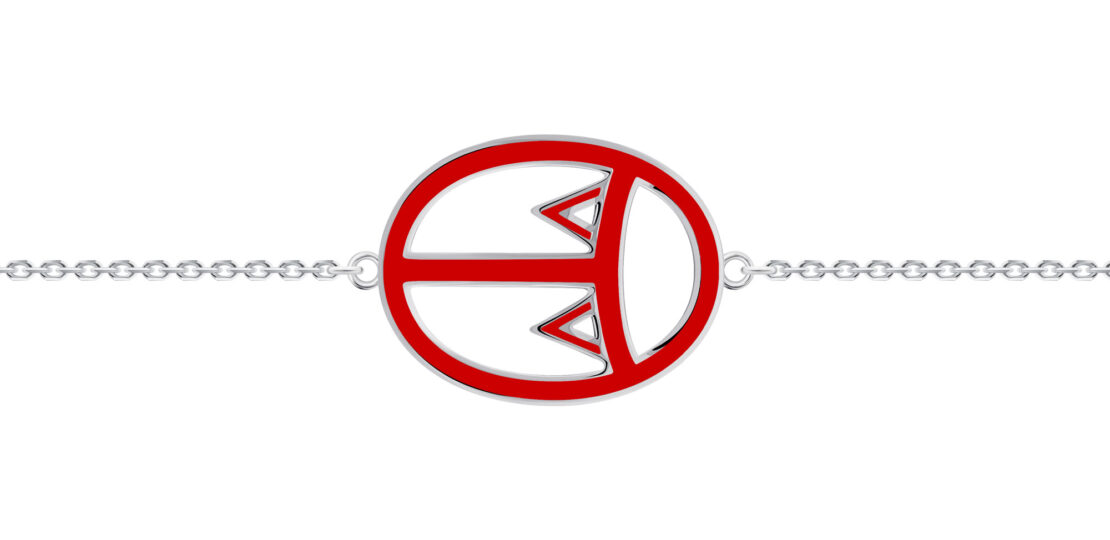 Scarabée Openwork Bracelet Red Enamel